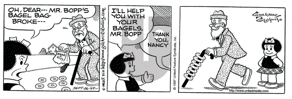 Nancy on Friday September 26, 1997 Comic Strip