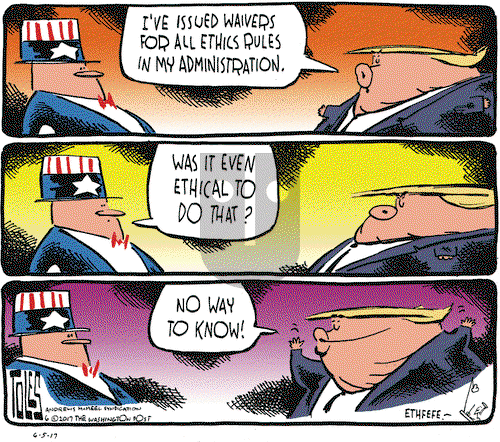Tom Toles on Monday June 5, 2017 Comic Strip