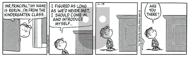 Peanuts on Tuesday November 19, 1996 Comic Strip