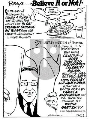Ripley's Believe It or Not on Wednesday May 21, 2003 Comic Strip