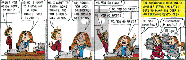 Cathy Classics on Friday August 24, 2001 Comic Strip