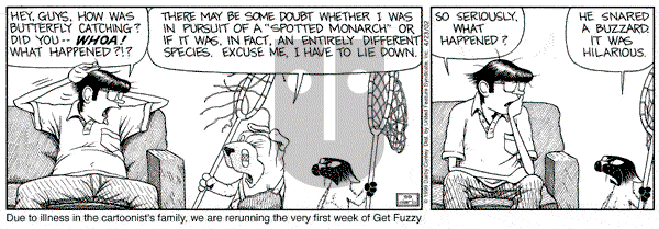 Get Fuzzy on Tuesday April 23, 2002 Comic Strip