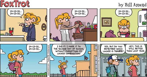FoxTrot on Sunday August 25, 2019 Comic Strip