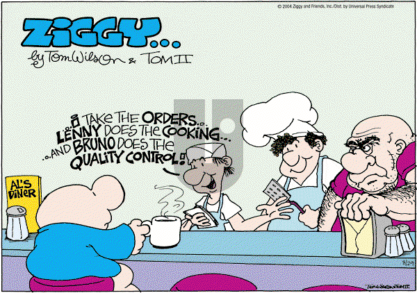 Ziggy - Sunday August 29, 2004 Comic Strip