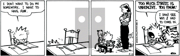 Calvin and Hobbes on Saturday May 12, 1990 Comic Strip
