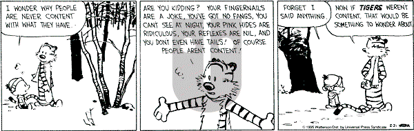 Calvin and Hobbes - Tuesday February 21, 1995 Comic Strip