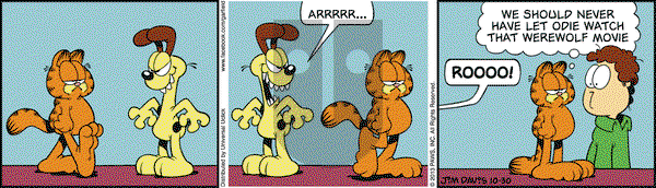Garfield on Wednesday October 30, 2013 Comic Strip