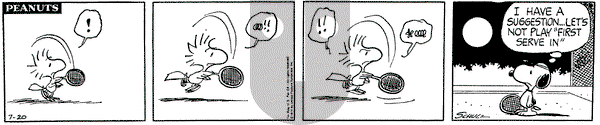 Peanuts on Saturday July 20, 1974 Comic Strip