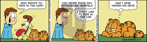 Garfield - Thursday June 7, 2012 Comic Strip
