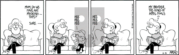 FoxTrot - Friday March 31, 1989 Comic Strip