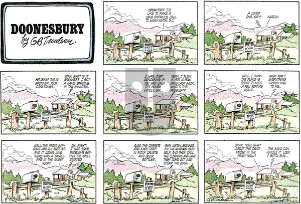 Doonesbury on Sunday November 5, 1978 Comic Strip