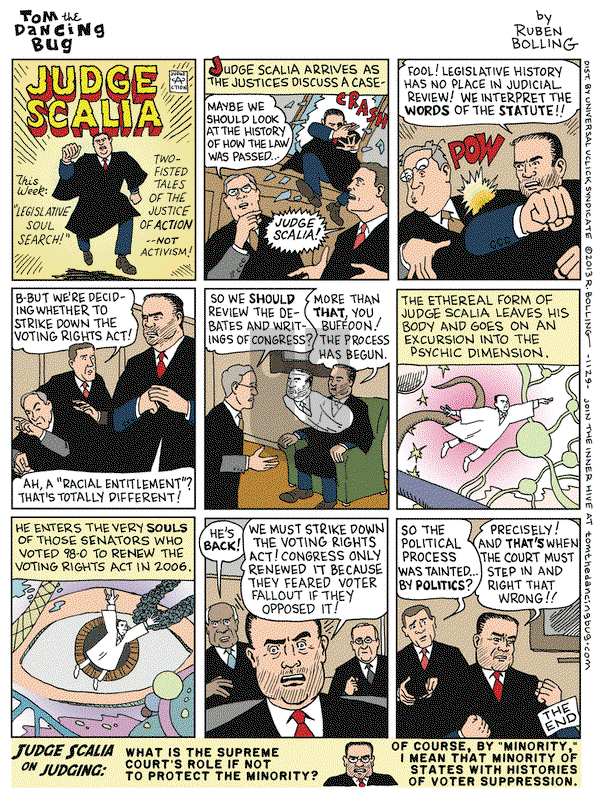 Tom the Dancing Bug on Friday March 15, 2013 Comic Strip