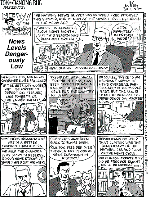 Tom the Dancing Bug on Saturday August 18, 2001 Comic Strip