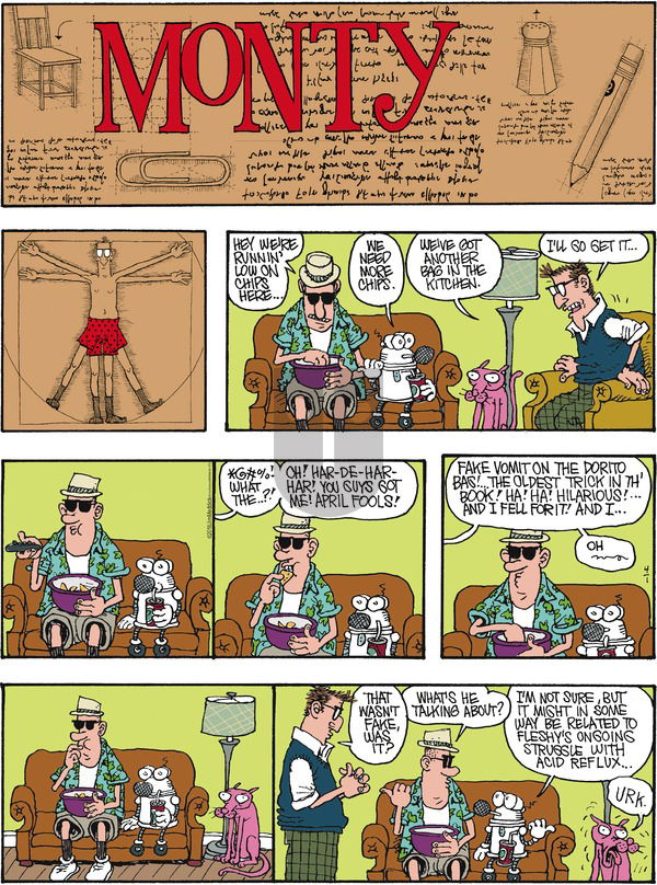 Monty on Sunday April 1, 2018 Comic Strip