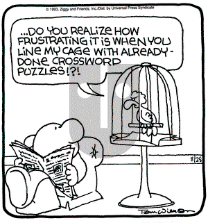 Ziggy on Saturday August 28, 1993 Comic Strip