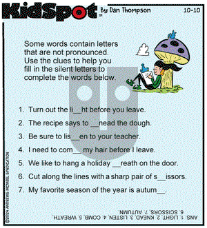 KidSpot - Thursday October 10, 2024 Comic Strip
