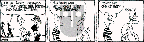 The Buckets on Wednesday March 5, 1997 Comic Strip