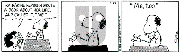 Peanuts on Tuesday January 14, 1992 Comic Strip