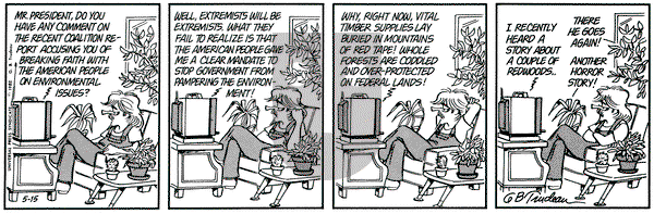 Doonesbury on Saturday May 15, 1982 Comic Strip