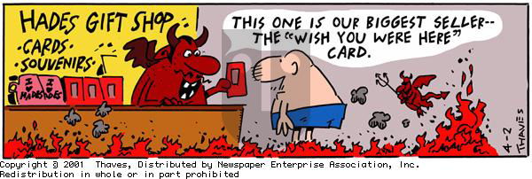 Frank and Ernest on Monday April 2, 2001 Comic Strip