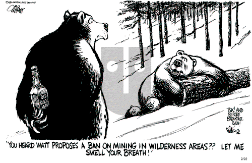 Pat Oliphant on Monday February 22, 1982 Comic Strip