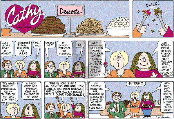 Cathy Classics - Sunday November 14, 1999 Comic Strip