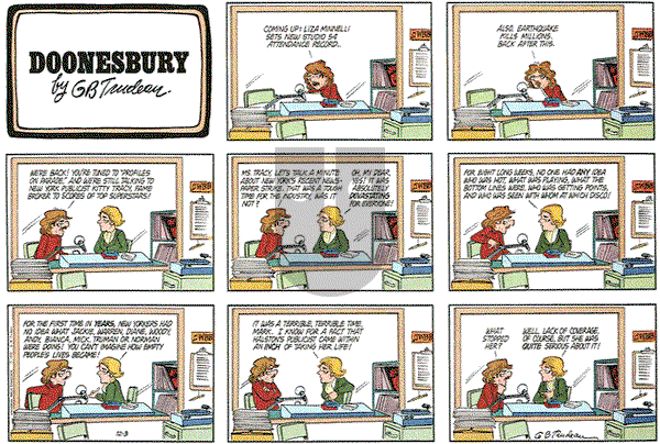 Doonesbury on Sunday December 3, 1978 Comic Strip