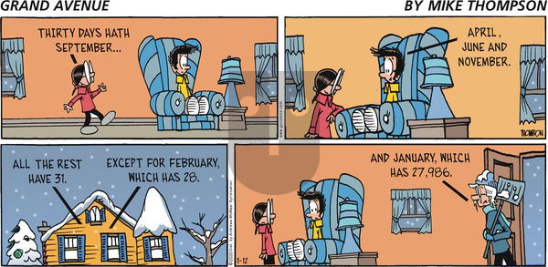 Grand Avenue on Sunday January 12, 2020 Comic Strip