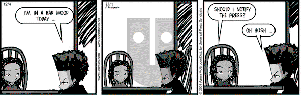 The Boondocks on Tuesday December 4, 2001 Comic Strip
