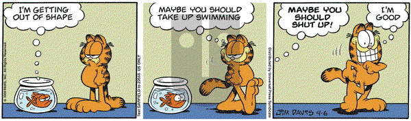 Garfield on Monday April 6, 2009 Comic Strip
