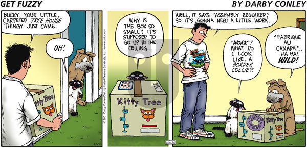 Get Fuzzy on Sunday April 29, 2001 Comic Strip