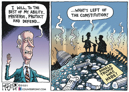 Rob Rogers on Thursday January 21, 2021 Comic Strip