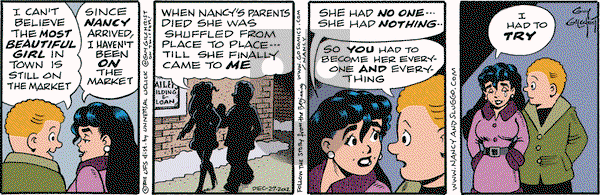 Nancy on Thursday December 27, 2012 Comic Strip
