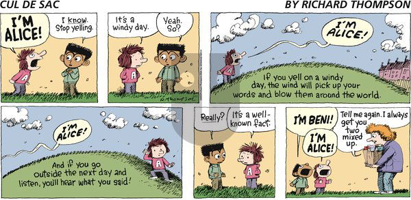 Cul de Sac - Sunday March 11, 2012 Comic Strip