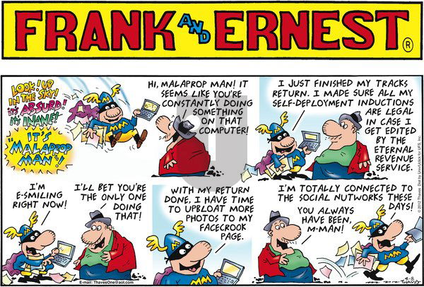 Frank and Ernest on Sunday April 8, 2012 Comic Strip