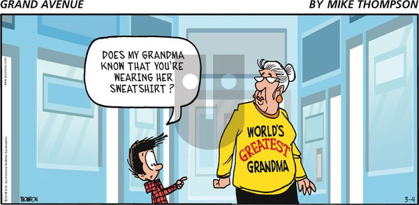 Grand Avenue on Sunday March 4, 2018 Comic Strip