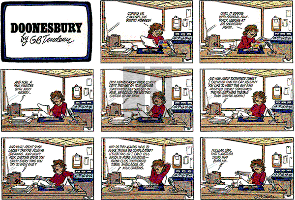 Doonesbury on Sunday April 4, 1982 Comic Strip
