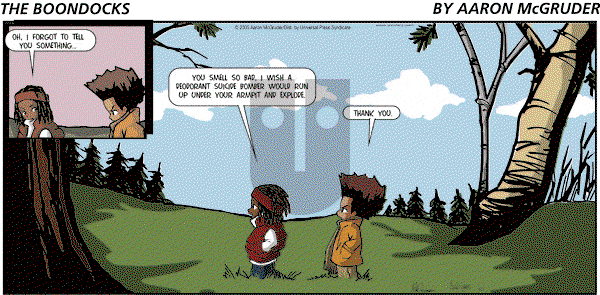 The Boondocks on Sunday November 4, 2012 Comic Strip