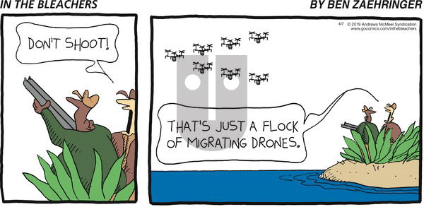In the Bleachers on Sunday April 7, 2019 Comic Strip