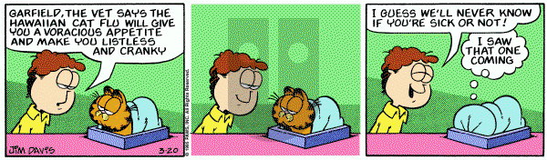 Garfield on Wednesday March 20, 1985 Comic Strip