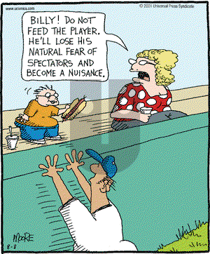 In the Bleachers on Wednesday August 8, 2001 Comic Strip