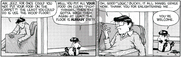 Get Fuzzy on Saturday December 11, 1999 Comic Strip