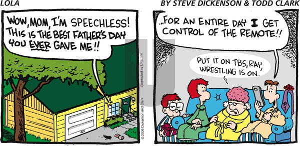 Lola on Sunday July 2, 2006 Comic Strip