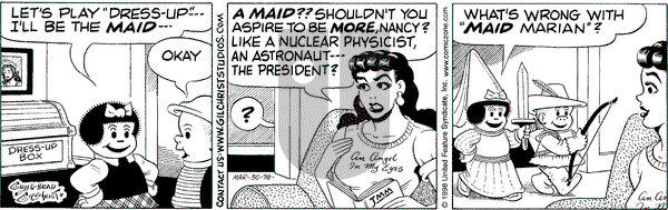 Nancy on Monday March 30, 1998 Comic Strip