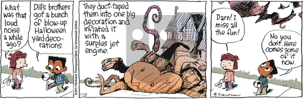 Cul de Sac on Wednesday November 2, 2016 Comic Strip