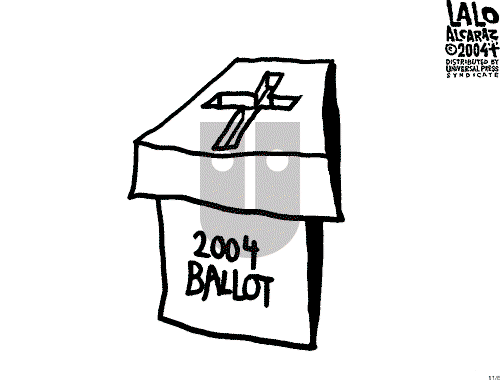 Lalo Alcaraz on Saturday November 6, 2004 Comic Strip