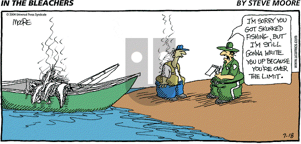In the Bleachers - Sunday July 18, 2004 Comic Strip