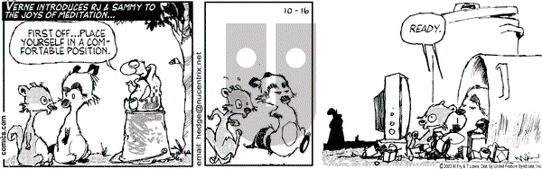 Over the Hedge on Thursday October 16, 2003 Comic Strip