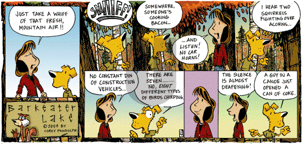 Barkeater Lake on Sunday October 16, 2011 Comic Strip