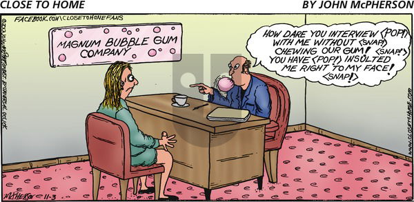 Close to Home on Sunday November 3, 2013 Comic Strip